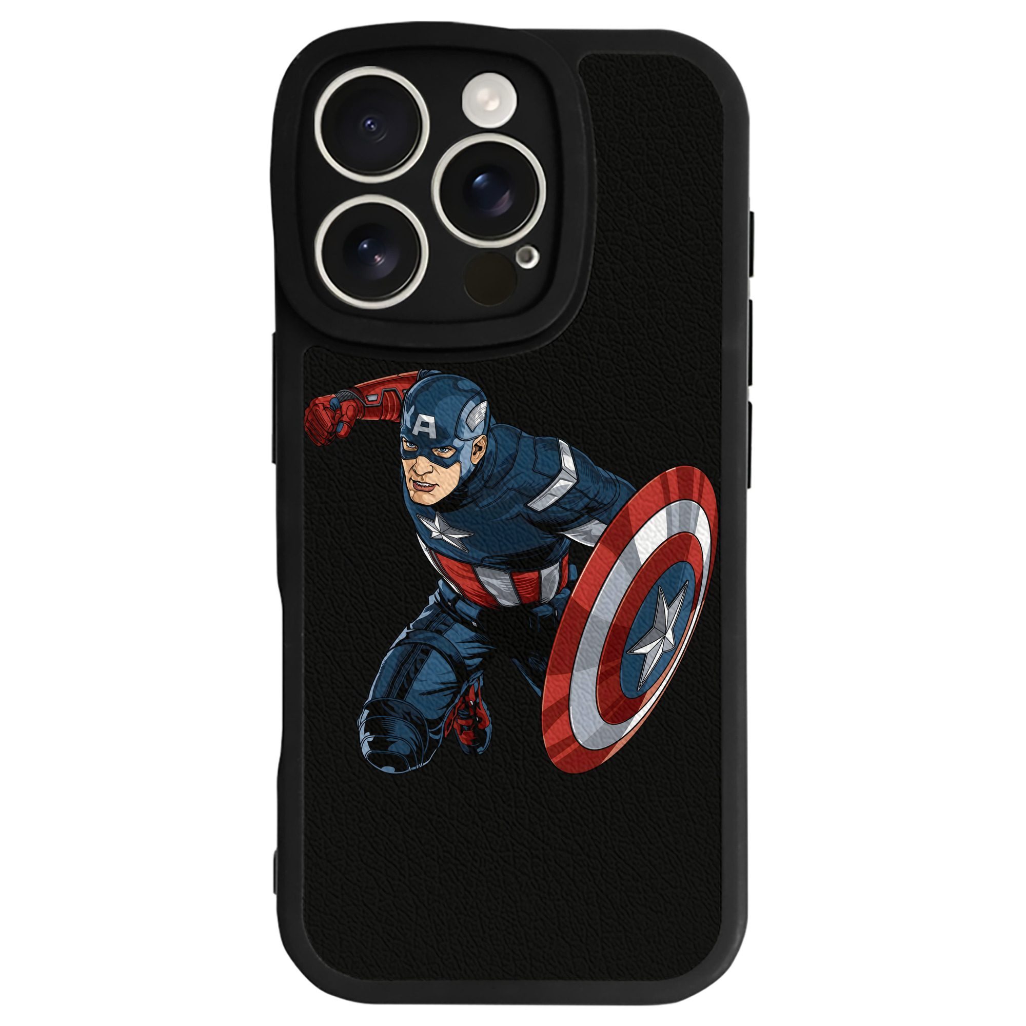 （画像用） アベンジャーズ The Avengers 【iPhone 16シリーズ対応】シリコンスマホケース（レザー調） 材質：シリコン